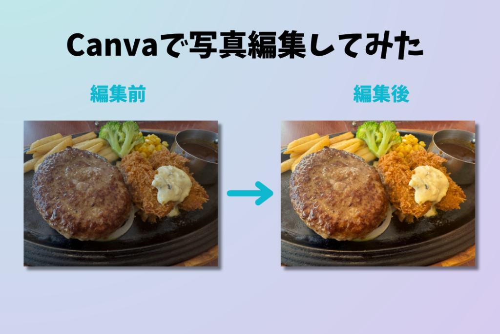 Canvaで写真編集してみた